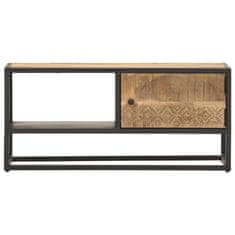 Vidaxl TV omarica z izrezljanimi vrati 90x30x40 cm mangov les