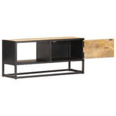 Vidaxl TV omarica z izrezljanimi vrati 90x30x40 cm mangov les