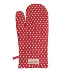 Isabelle Rose Prijemalna rokavica Polka dot v rdeči barvi 33 cm