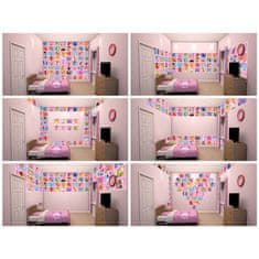 Walltastic Dekorativne nalepke DISNEY Collage Pink 64pcs, 43176