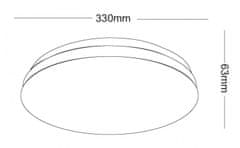 Asalite stropna LED luč - Opal, okrogla, 18 W, 3000 K, 1350 lm