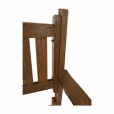 KONDELA Vrtna klop s prostorom za shranjevanje Dilka 124 cm - rjava