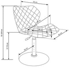 Halmar Barski stol Matrix 2 - črn / bel / krom