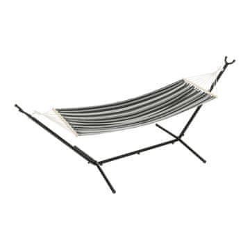 KONDELA Viseča mreža Evana New 200x80 cm - siva / bela