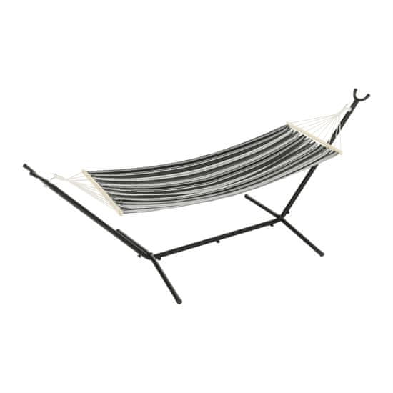 KONDELA Viseča mreža Evana New 200x80 cm - siva / bela
