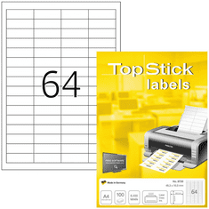 Herma Top Stick 8730 etikete, 48,3 x 16,9 mm, bele, 100/1