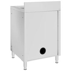 Vidaxl Kuhinjska omarica za umivalnik 60x60x96 cm nerjaveče jeklo