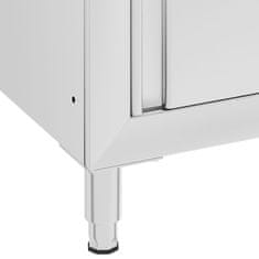 Vidaxl Kuhinjska omarica za umivalnik 60x60x96 cm nerjaveče jeklo
