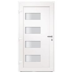 Vidaxl Vhodna vrata, aluminij in PVC, antracit, 110x210 cm