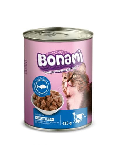 Bonami pločevinka za mačke, riba, 24 x 415 g