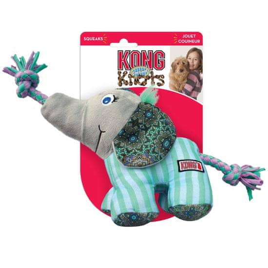 KONG Knots Carnival, igrača za pse, slon, M/L, vijolična