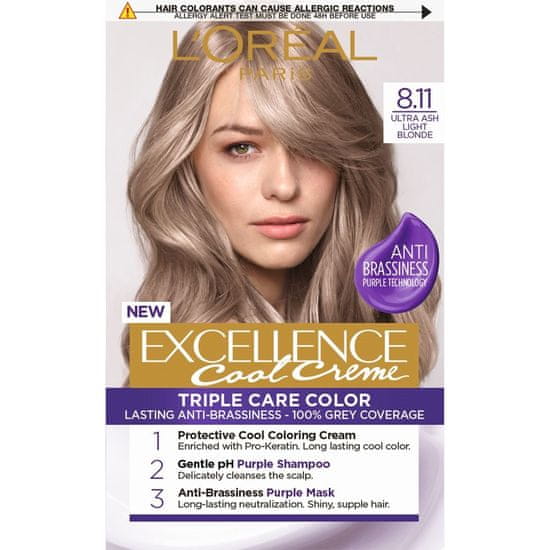 Loreal Paris Excellence barva za lase, Ultra Ash Light Blonde 8.11