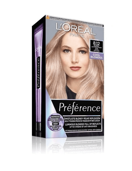 Loreal Paris Preference Cool Blondes barva za lase, 8.12 Alaska