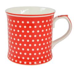 Isabelle Rose Porcelanasta skodelica Polka dots v rdeči barvi 380 ml