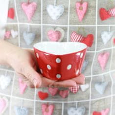 Isabelle Rose Mini keramični pekač v rdeči barvi v obliki srčka
