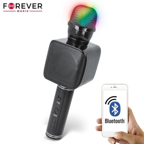 Forever BMS-400 mikrofon z zvočnikom, Bluetooth, črn - Odprta embalaža