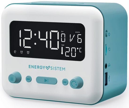 Energy Sistem budilka Clock Speaker 2 Bluetooth Sky