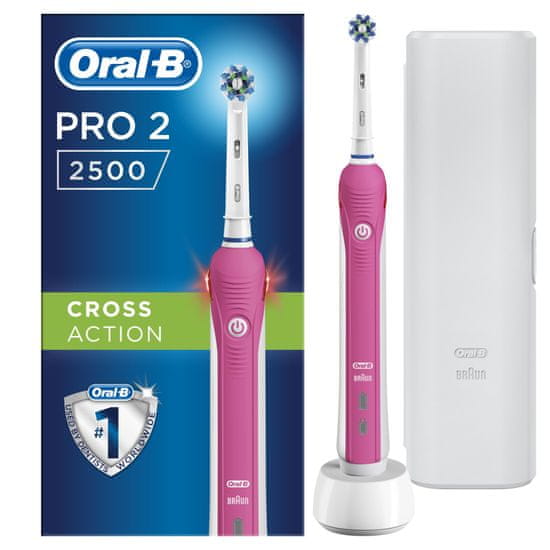 Oral-B električna zobna ščetka Pro 2500 Pink 3DWhite