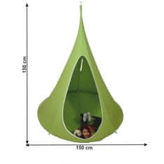 KONDELA Viseči gugalni stol Klorin New Klasik 150x150 cm - zelen