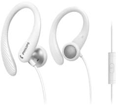 Philips GO TAA1105WT športne ušesne slušalke z mikrofonom, bele