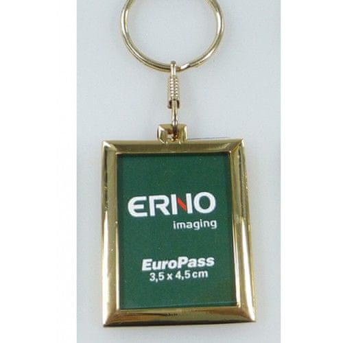 Erno Asti Pass obesek za ključe s foto okvirjem, 3,5 x 4,5 cm, pozlačen