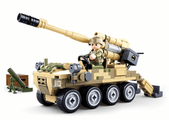 Sluban Army Model Bricks M38-B0751 Mobilni top 8x8 s kopenskim minometom