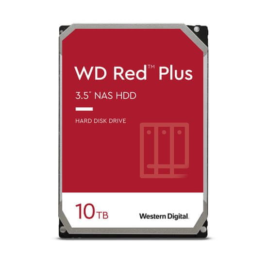 Western Digital Red Plus trdi disk, 10 TB, SATA3, 5400 rpm, 256 MB (WDCHD-WD101EFAX)