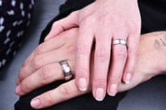 Troli Jekleni poročni prstan (Obseg 59 mm)