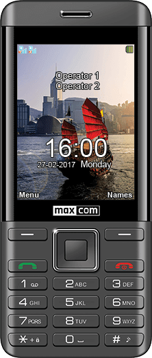 MaxCom Classic MM236 mobilni telefon, črno-srebrn