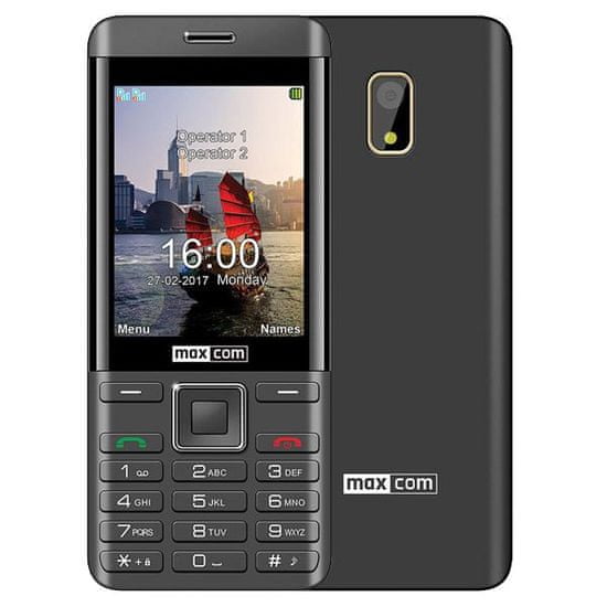 MaxCom Classic MM236 mobilni telefon, črno-zlat