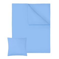 tectake Komplet bombažne posteljnine, 200 × 135 cm, 2 kosa Modra