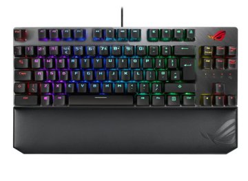 ASUS ROG Strix Scope TKL Deluxe mehanska tipkovnica, RGB, MX Red, USB, UK SLO gravura