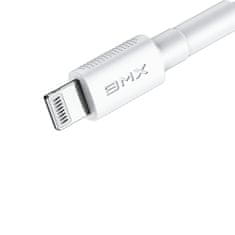 BASEUS BMX MFI Mini USB Type C > Lightning Podatkovni kabel PD 18W 1.8m belo