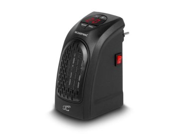 LTC Mini keramični grelnik za vtičnico z LCD zaslonom in termostatom 400W črn