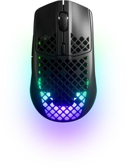 SteelSeries Aerox 3 brezžična gaming miška, 2.4 GHz, Bluetooth 5.0, RGB
