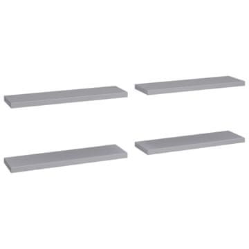 Vidaxl Stenske police 4 kosi sive 90x23,5x3,8 cm MDF