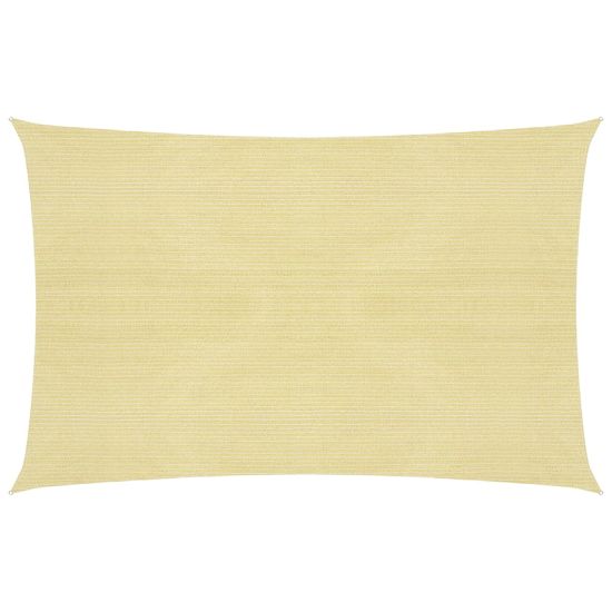 Vidaxl Senčno jadro 160 g/m2 bež 2x2,5 m HDPE
