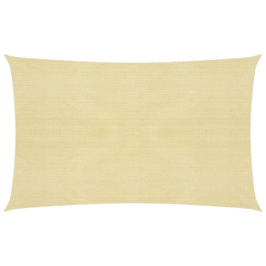 Greatstore Senčno jadro 160 g/m² bež 2,5x5 m HDPE