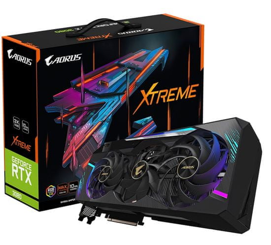 Gigabyte Aorus Xtreme GeForce RTX 3080 grafična kartica, 10 GB GDDR6X