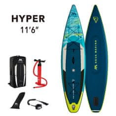 Aqua Marina BT-21HY01 Hyper napihljiv SUP, z varnostno vrvico, 3,5 m, 15 cm - Odprta embalaža