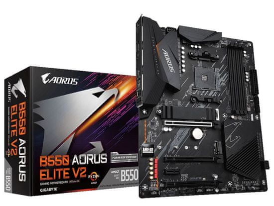 Gigabyte Aorus Elite V2 B550 (rev. 1.0) osnovna plošča, AM4, DDR4, ATX