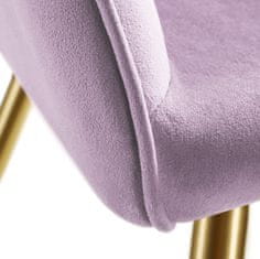 tectake 8 Marilyn Velvet-Look Chairs gold Vijolična/zlata