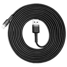 BASEUS baseus cafule kabel durable nylon braided wire usb / lightning qc3.0 2a 3m črno-siv (calklf-rg1)
