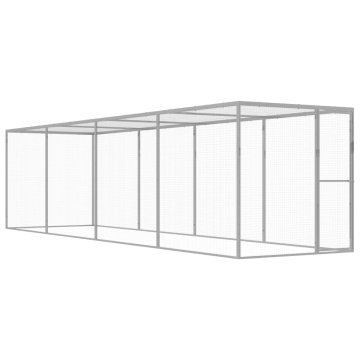 Vidaxl Mačja kletka 6x1,5x1,5 m pocinkano jeklo