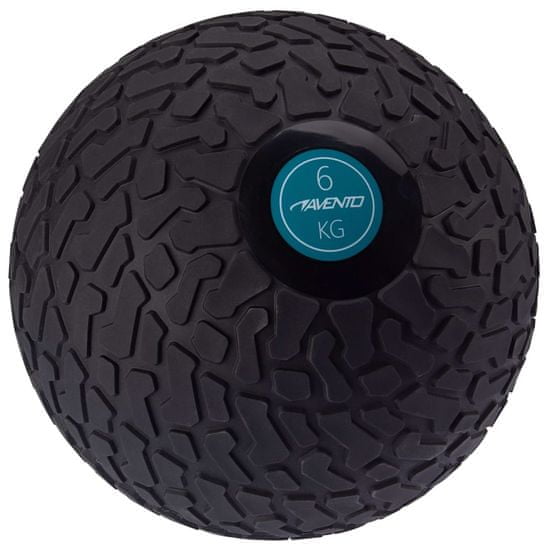 Vidaxl Avento Žoga za slam z oblikovano površino, 6 kg, črna