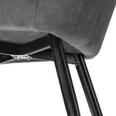 tectake 4 tekstilni stoli Marilyn Siva/črna