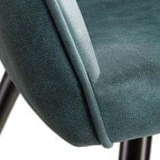 tectake 4 tekstilni stoli Marilyn Modra/črna