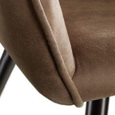 tectake 2 tekstilna stola Marilyn Rjava/črna