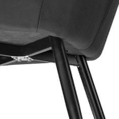 tectake 4 tekstilni stoli Marilyn Antracit/črna