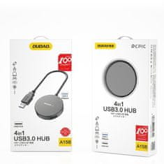 DUDAO A15B 4in1 USB HUB adapter 1x USB 3.2 / 3x USB 2.0, črna